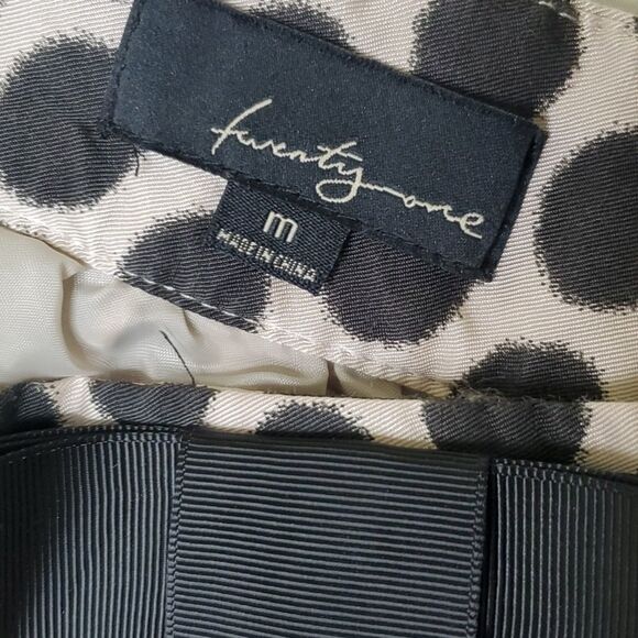 M BUBBLE SKIRT RIBBON TRIM BLACK CREAM POLKA DOT DOTS FULL MEDIUM 21 - Picture 3 of 8